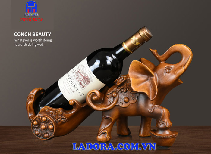 giá để rượu con voi mang lại sự may mắn và thịnh vượng