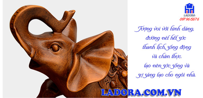 tượng voi đem lại sức sống cho ngôi nhà