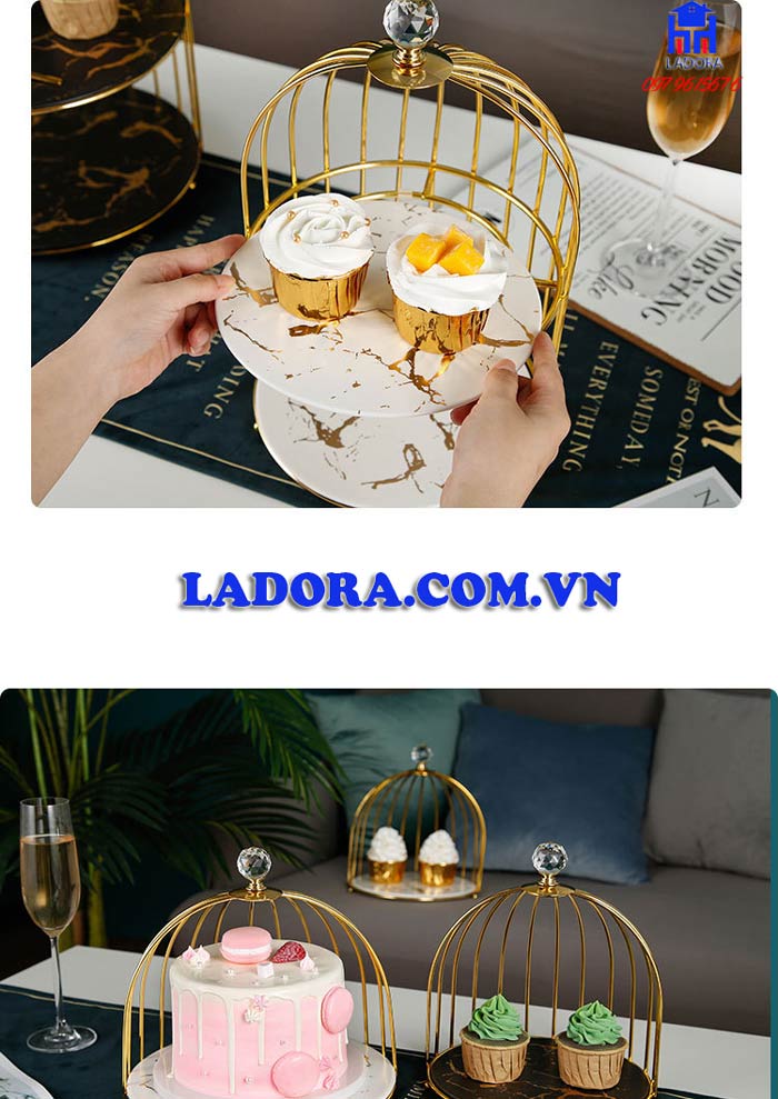 kệ lồng chim trang trí hết sức độc đáo