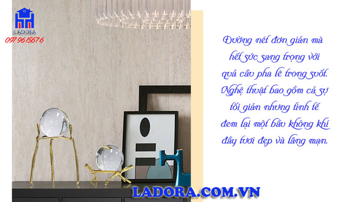 quả cầu pha lê với đường nét tối giản thể hiện lên nghệ thuật của cuộc sống