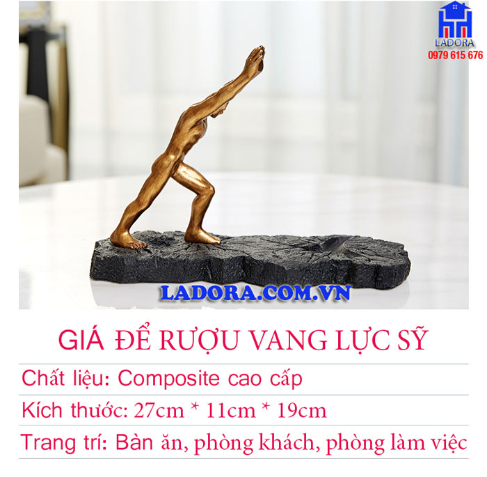 kích thước và chất liệu giá để rượu lực sỹ