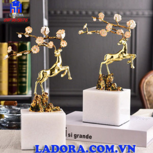 tượng trang trí decor hươu vàng cao cấp tại ladora
