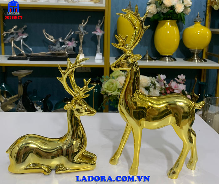 tượng hươu trang trí với vẻ đẹp sang trọng và thanh lịch