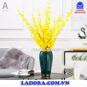 bình hoa gốm sứ màu xanh bắc âu