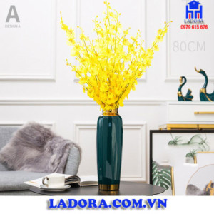 bình hoa gốm sứ màu xanh bắc âu