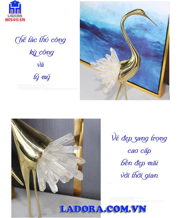 chất liệu của tượng trang trí phòng chim hồng hạc
