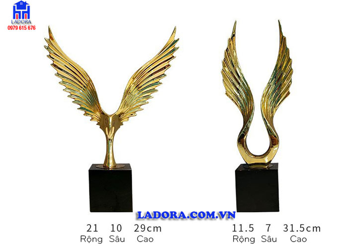 kích thước tượng decor cánh chim đại bàng
