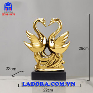tượng decor chim thiên nga đẹp