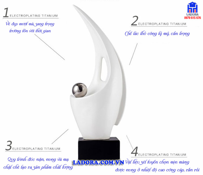 chất liệu của tượng decor cánh buồm