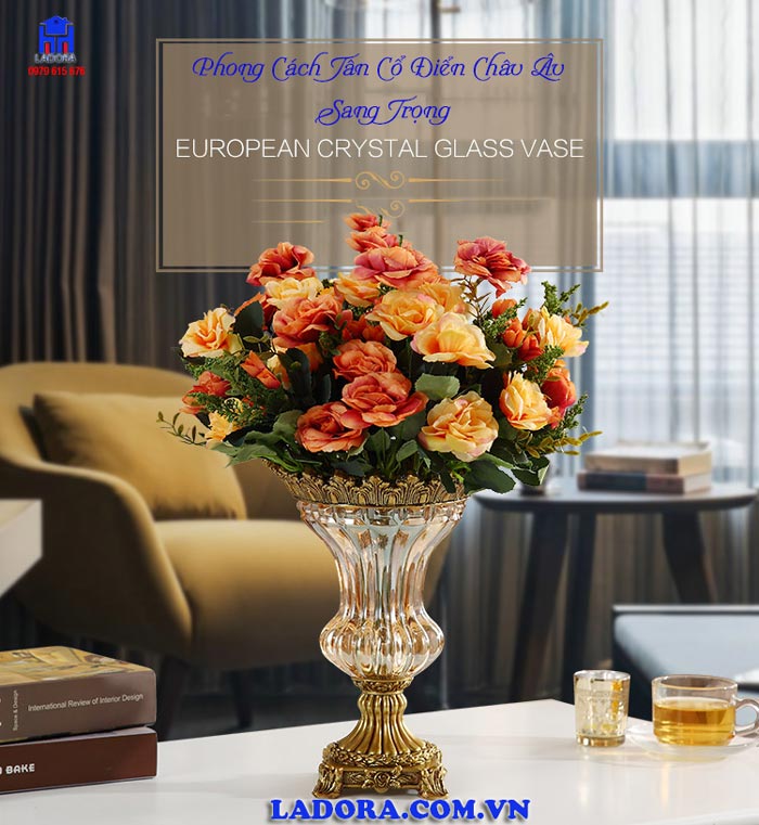 lọ hoa thủy tinh cao cấp đẹp và sang trọng tại ladora