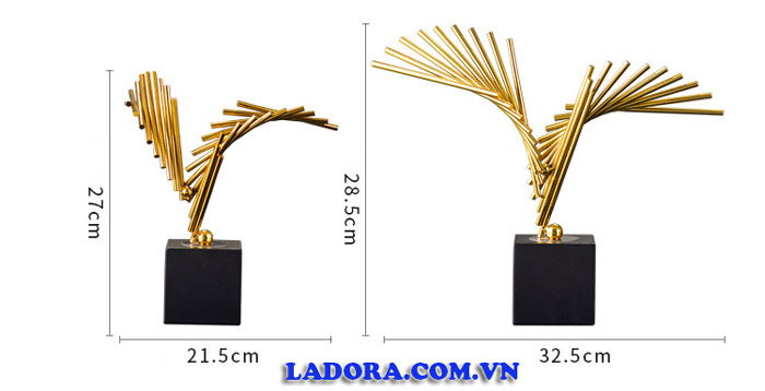kích thước tượng decor đôi cánh tại ladora