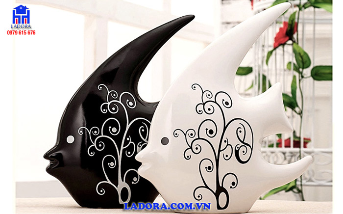 decor đẹp với đôi cá trang trí