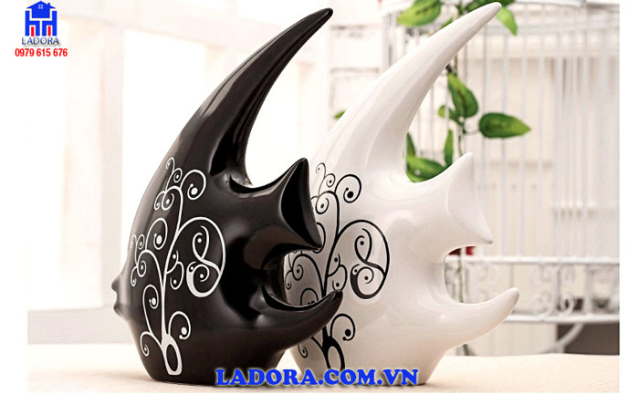 decor đẹp với đôi cá trang trí