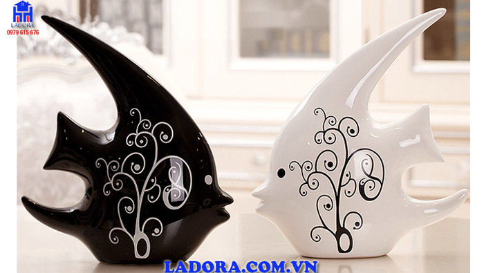 decor đẹp với đôi cá trang trí