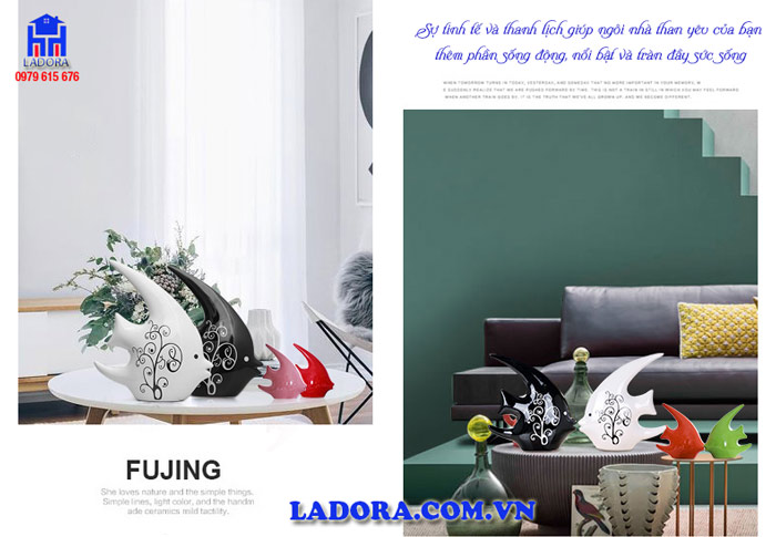 decor đẹp với đôi cá trang trí