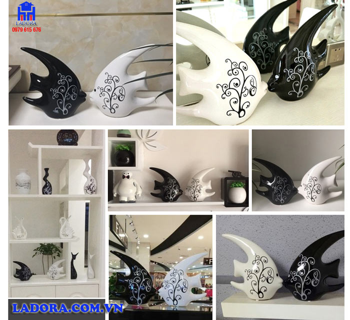 decor đẹp với đôi cá trang trí