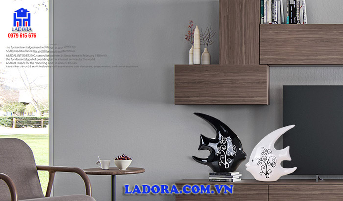 decor đẹp với đôi cá trang trí