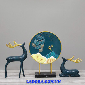 decor trang trí tượng hươu cao cấp tại Ladora Shop