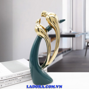 tượng decor đôi chim uyên ương