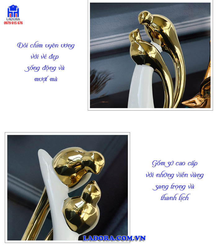 Chất liệu gốm sứ cao cấp sang trọng thanh lịch