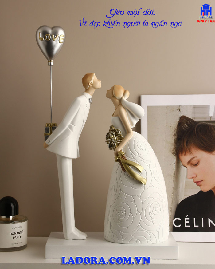 tượng decor đem lại cho không gian của bạn một cảm giác ấm cúng lãng mạn