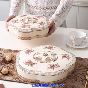 khay đựng bánh kẹo gốm sứ