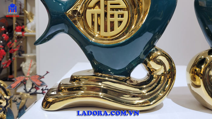 Tượng decor đôi cá