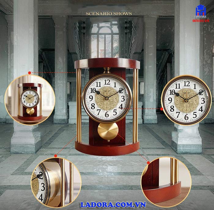 Hình ảnh chi tiết trên đồng hồ để bàn