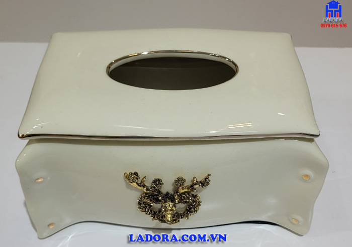 hộp đựng giấy ăn gốm sứ