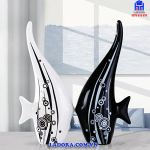 Tượng decor đôi cá đẹp tại Ladora