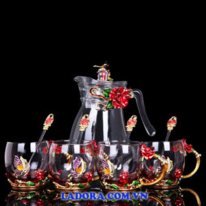bộ ấm trà thủy tinh cao cấp