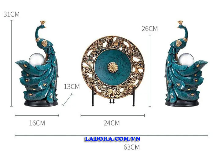 Kích thước Chim công tại Ladora 