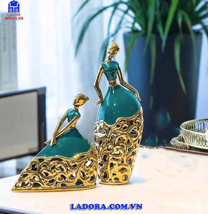 tượng decor trang trí cô gái