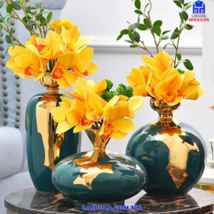 Sét bình gốm trang trí xanh Bắc Âu
