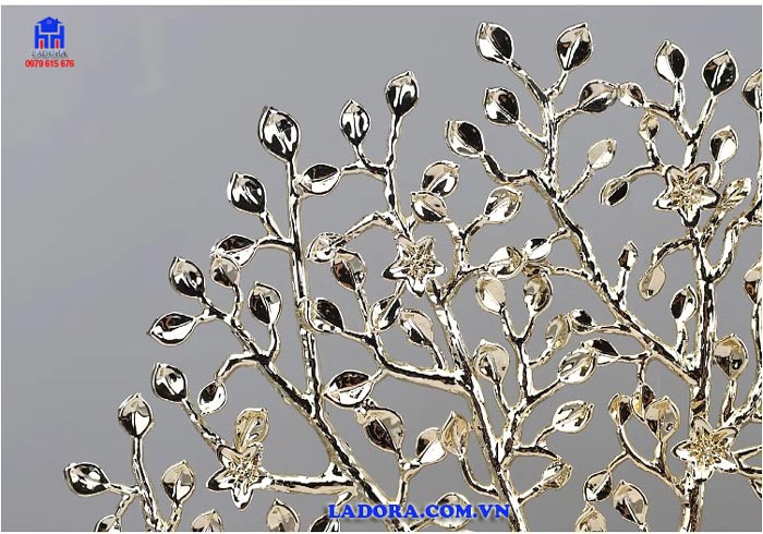 chất liệu hợp kim cao cấp mạ điện trên decor trang trí cây phú quý