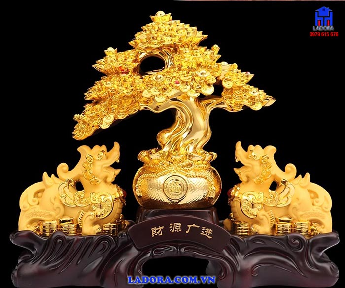 tỳ hưu và cây tiền vàng trong phong thủy 