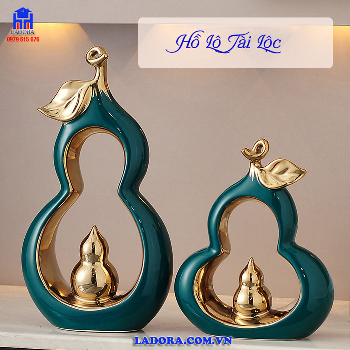 Đồ trang trí nhà đôi hồ lô gốm sứ