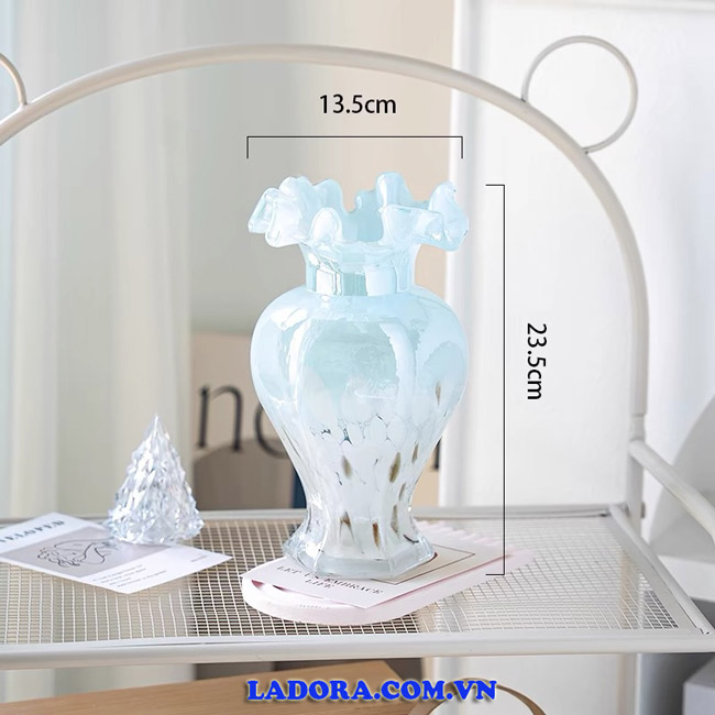 kích thước lọ thủy tinh cắm hoa tại ladora shop