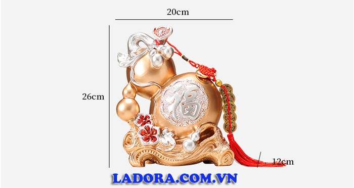 Kích thước hươu và hồ lô tài lộc tại Ladora