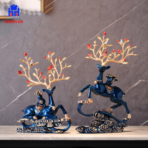 Tượng trang trí cặp hươu nghệ thuật