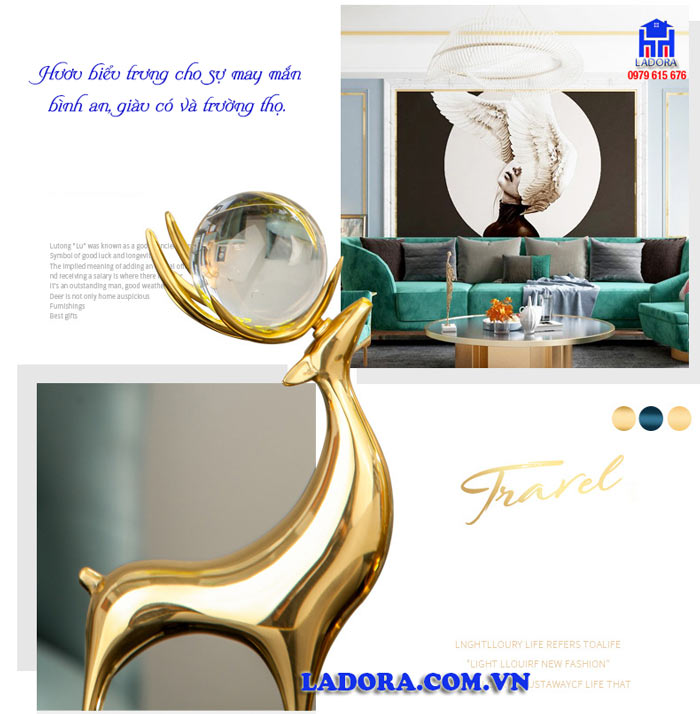 tượng hươu biểu trưng cho sự giàu có và trường thọ