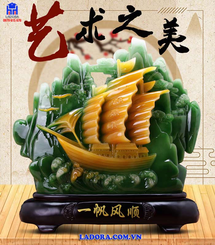 Tượng thuyền buồm giúp gia chủ thành công