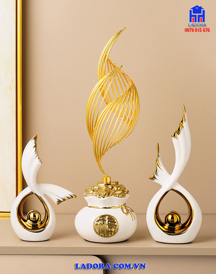 Sét decor cánh chim kết hợp ngọn lửa tài lộc đem đến bình an may mắn