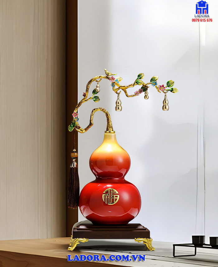 Hồ lô phong thủy trang trí decor bàn làm việc hoặc phòng làm việc
