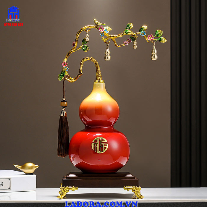 Hồ lô được làm từ gốm sứ men rạn cao cấp
