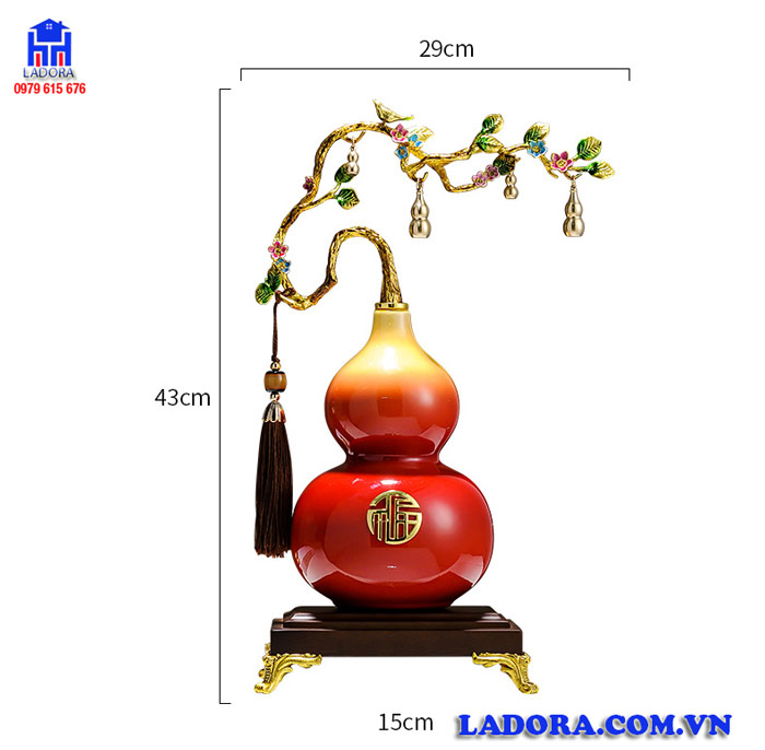 Kích thước hồ lô phong thủy tại Ladora