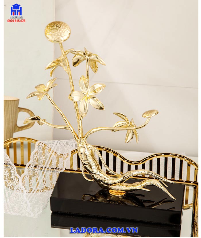 tượng decor nhân sâm biểu tượng của sức khỏe dẻo dai viên mãn