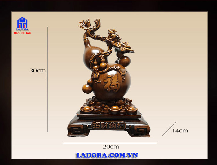 KÍch thước hồ lô phong thủy tại Ladora Shop