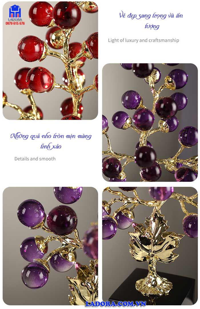 Hình ảnh chi tiết của chùm nho tại Ladora