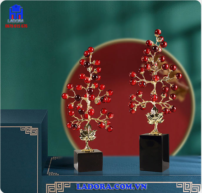 Decor trang trí Cây nho thủy tinh sung túc tại Ladora Shop